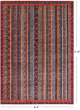 Shall Persian Gabbeh Handmade Wool Rug - 8' 4" X 11' 8" - Golden Nile