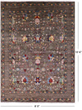 Peshawar Hand Knotted Wool Rug - 8' 0" X 10' 6" - Golden Nile