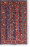 Shall Persian Gabbeh Handmade Wool Rug - 5' 1" X 8' 3" - Golden Nile