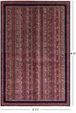 Shall Persian Gabbeh Handmade Wool Rug - 5' 11" X 9' 0" - Golden Nile