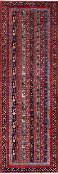 Shall Persian Gabbeh Hand Knotted Wool Runner Rug - 2' 8" X 8' 0"