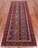 Shall Persian Gabbeh Hand Knotted Wool Runner Rug - 2' 8" X 8' 0"