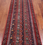 Shall Persian Gabbeh Hand Knotted Wool Runner Rug - 2' 8" X 8' 0"