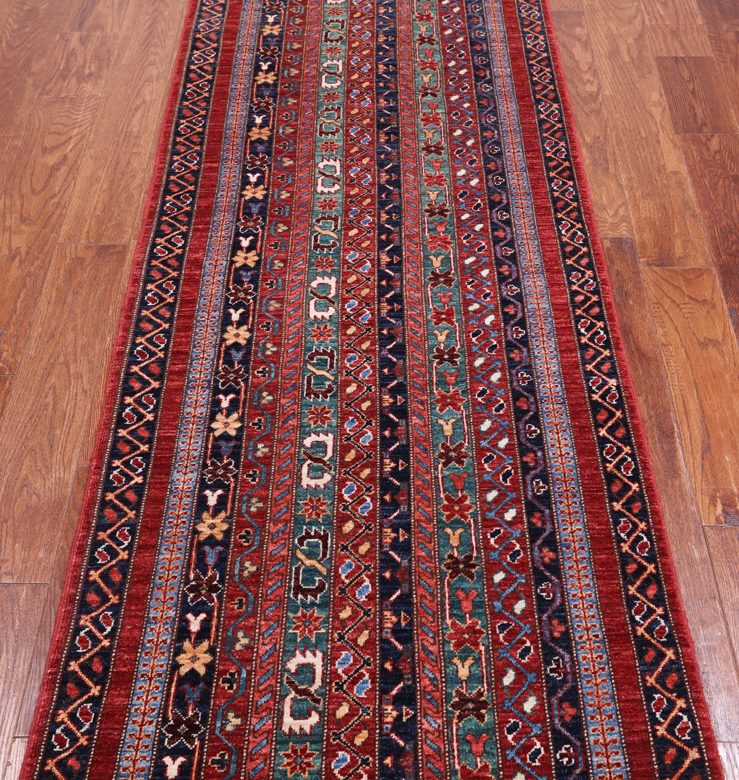 Shall Persian Gabbeh Hand Knotted Wool Runner Rug - 2' 8" X 8' 0"