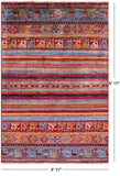 Tribal Persian Gabbeh Handmade Wool Rug - 3' 11" X 5' 11" - Golden Nile