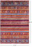 Tribal Persian Gabbeh Handmade Wool Rug - 3' 11" X 5' 11" - Golden Nile