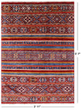 Khorjin Persian Gabbeh Handmade Wool Rug - 3' 11" X 5' 7" - Golden Nile