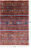 Khorjin Persian Gabbeh Hand Knotted Wool Rug - 3' 10" X 6' 0" - Golden Nile