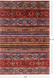 Khorjin Persian Gabbeh Handmade Wool Rug - 4' 0" X 5' 11" - Golden Nile