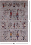 Tribal Persian Gabbeh Hand Knotted Wool Rug - 6' 5" X 9' 5" - Golden Nile