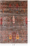 Tribal Persian Gabbeh Hand Knotted Wool Rug - 3' 10" X 6' 1" - Golden Nile