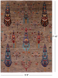 Tribal Persian Gabbeh Handmade Wool Rug - 5' 8" X 7' 10" - Golden Nile
