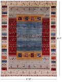 Tribal Persian Gabbeh Hand Knotted Wool Rug - 4' 10" X 6' 7" - Golden Nile