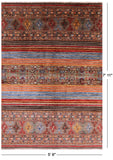 Khorjin Persian Gabbeh Handmade Wool Rug - 5' 6" X 7' 11" - Golden Nile