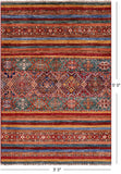 Khorjin Persian Gabbeh Hand Knotted Wool Rug - 3' 5" X 5' 0" - Golden Nile