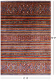 Khorjin Persian Gabbeh Hand Knotted Wool Rug - 6' 10" X 10' 0" - Golden Nile