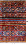 Khorjin Persian Gabbeh Hand Knotted Wool Rug - 3' 4" X 5' 4" - Golden Nile