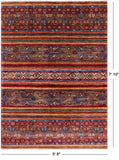 Khorjin Persian Gabbeh Hand Knotted Wool Rug - 5' 8" X 7' 10" - Golden Nile