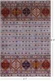 Khorjin Persian Gabbeh Handmade Wool Rug - 4' 1" X 6' 3" - Golden Nile