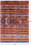Khorjin Persian Gabbeh Handmade Wool Rug - 3' 4" X 5' 0" - Golden Nile