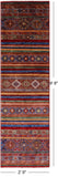Khorjin Persian Gabbeh Hand Knotted Wool Runner Rug - 2' 9" X 9' 8" - Golden Nile