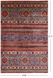 Khorjin Persian Gabbeh Handmade Wool Rug - 4' 8" X 7' 1" - Golden Nile