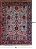 Blue Persian Fine Serapi Handmade Wool Rug - 9' 8" X 13' 10" - Golden Nile