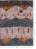Tribal Persian Gabbeh Hand Knotted Wool Rug - 5' 9" X 7' 11" - Golden Nile