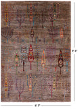 Tribal Persian Gabbeh Hand Knotted Wool Rug - 6' 7" X 9' 6" - Golden Nile