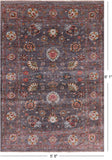Grey Peshawar Hand Knotted Wool Rug - 5' 8" X 8' 1" - Golden Nile