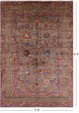 Peshawar Handmade Wool Rug - 5' 8" X 8' 5" - Golden Nile