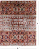 Tribal Persian Gabbeh Hand Knotted Wool Rug - 8' 4" X 10' 1" - Golden Nile