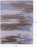 Modern Hand Knotted 100% Silk Rug - 9' 1" X 11' 11" - Golden Nile