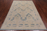 Ivory William Morris Handmade Wool Rug - 5' 10" X 8' 10"