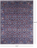 Grey William Morris Hand Knotted Wool Rug - 10' 3" X 13' 6" - Golden Nile