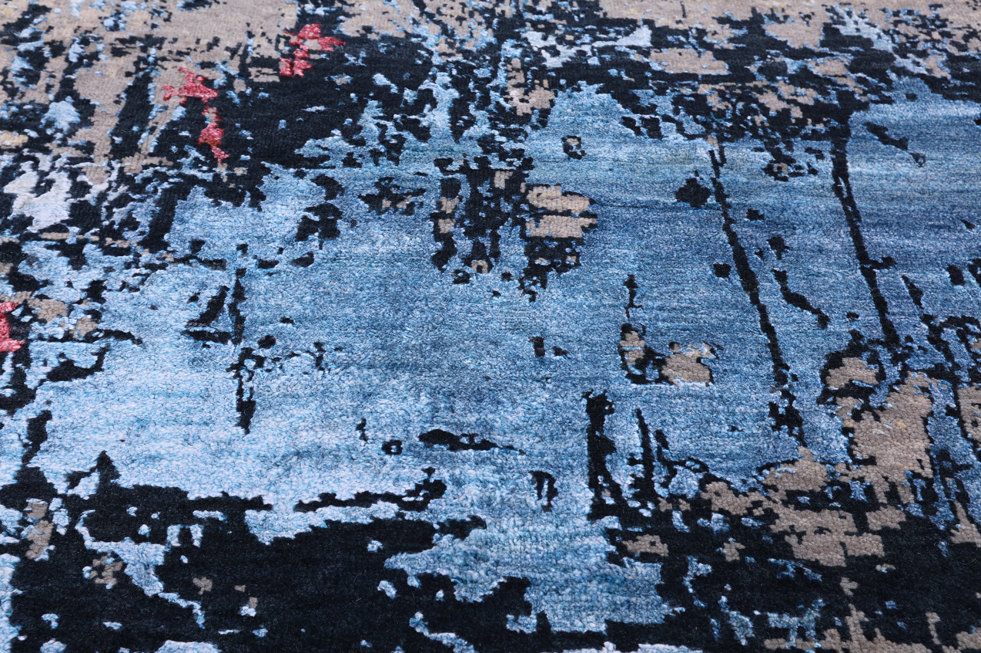 Modern Handmade Wool & Silk Rug - 8' 3" X 10' 0" - Golden Nile