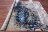 Modern Handmade Wool & Silk Rug - 8' 3" X 10' 0" - Golden Nile