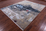Modern Handmade Wool & Silk Rug - 8' 3" X 10' 0" - Golden Nile