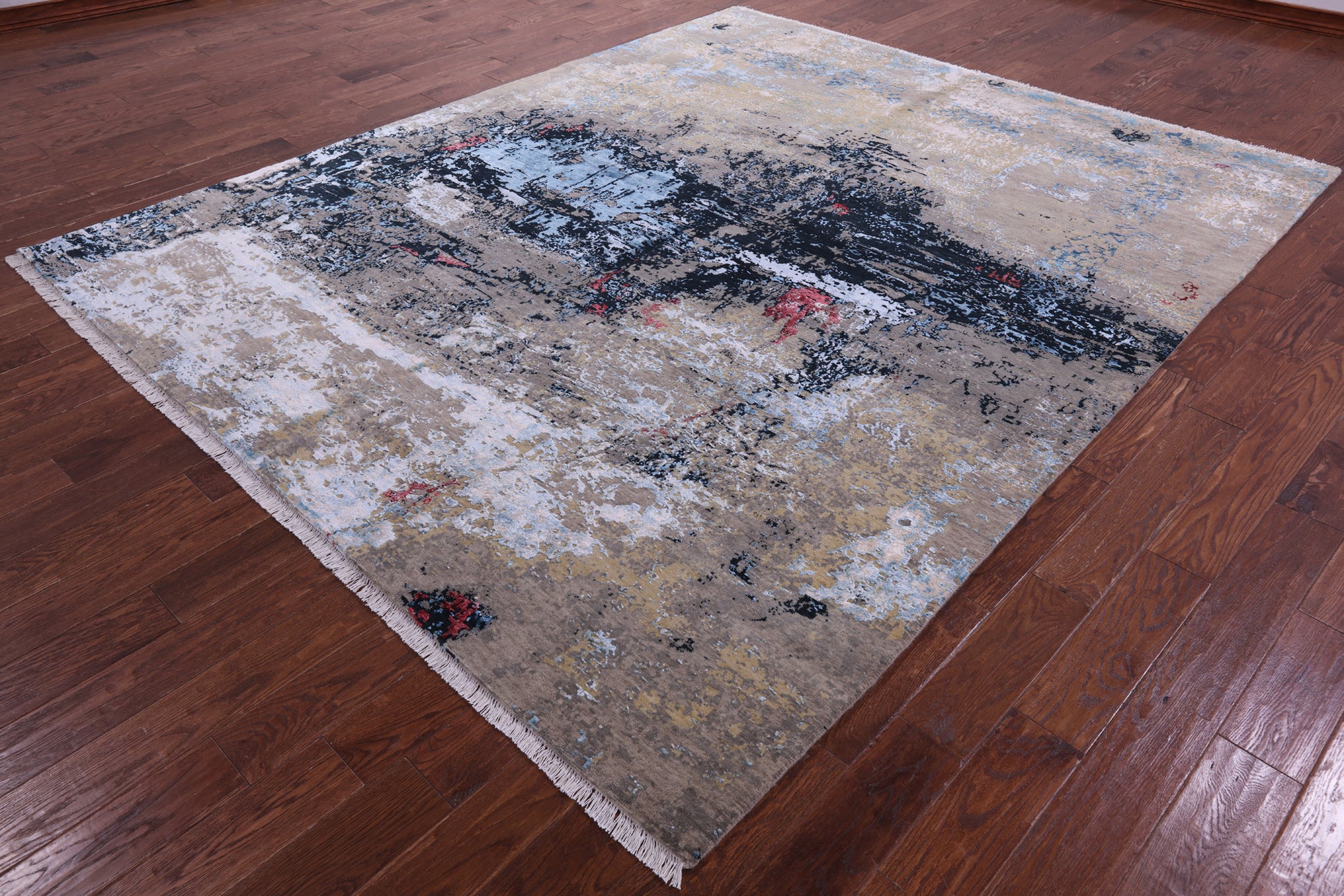 Modern Handmade Wool & Silk Rug - 8' 3" X 10' 0" - Golden Nile