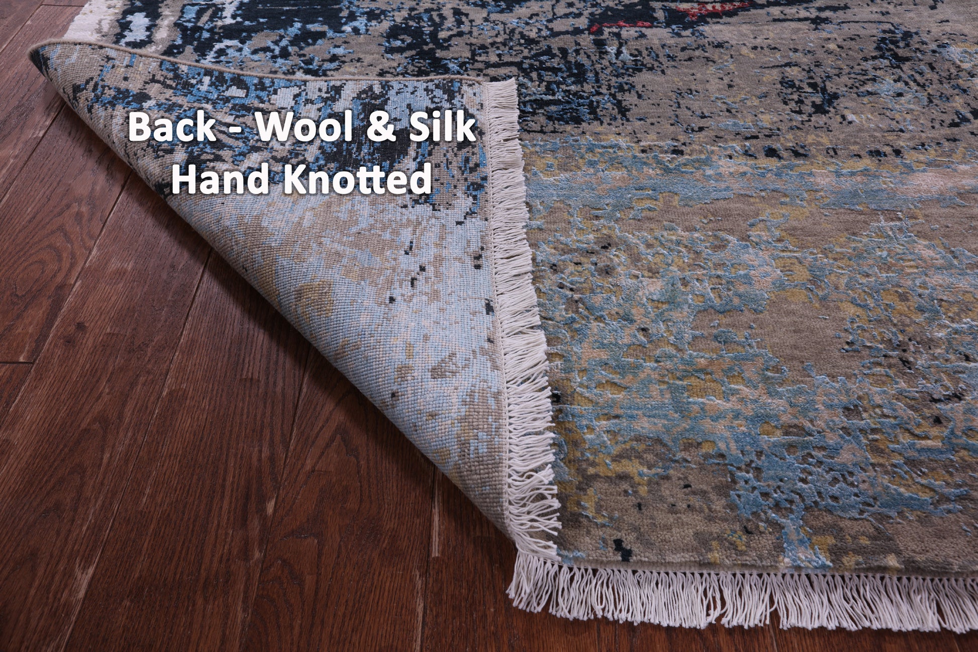 Modern Handmade Wool & Silk Rug - 8' 3" X 10' 0" - Golden Nile