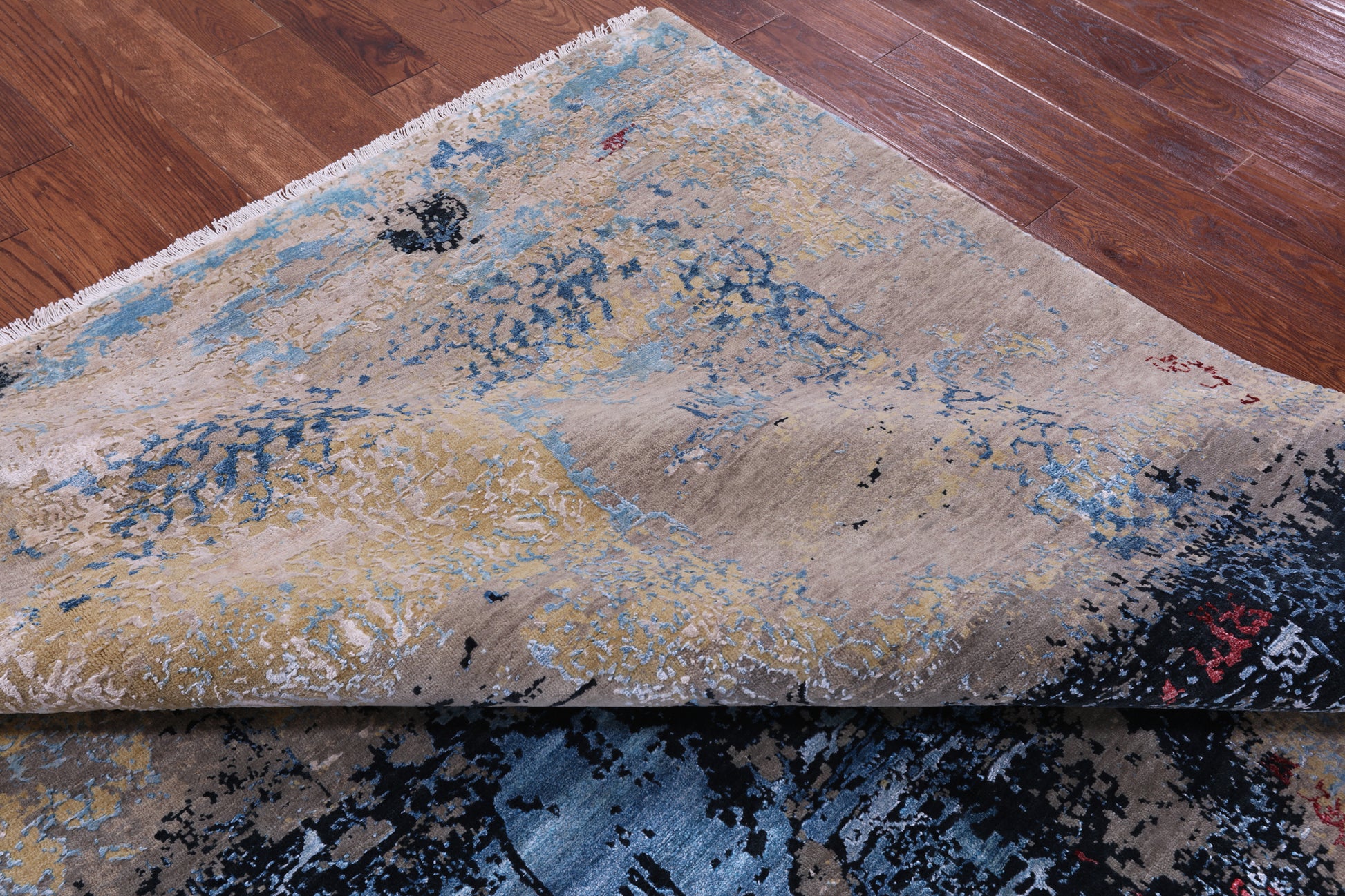 Modern Handmade Wool & Silk Rug - 8' 3" X 10' 0" - Golden Nile