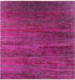 Pink Square Savannah Grass Hand Knotted Wool & Silk Rug - 9' 0" X 9' 0" - Golden Nile