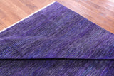Purple Savannah Grass Hand Knotted Wool & Silk Rug - 7' 11" X 9' 11" - Golden Nile