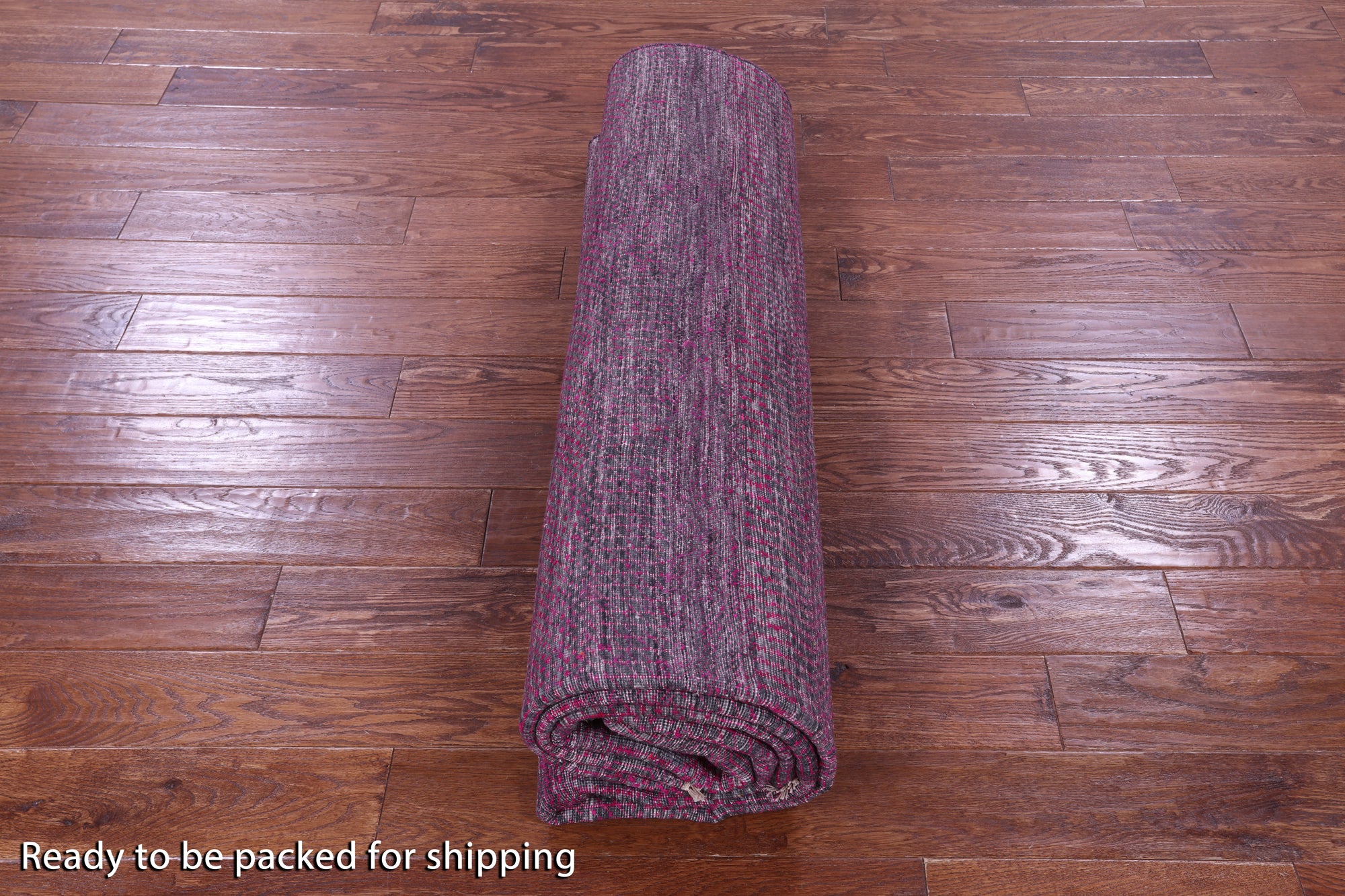 Pink Savannah Grass Handmade Wool & Silk Rug - 7' 11" X 9' 10"