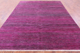Pink Savannah Grass Handmade Wool & Silk Rug - 7' 11" X 9' 10"