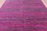 Pink Savannah Grass Handmade Wool & Silk Rug - 7' 11" X 9' 10"