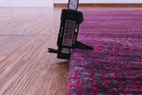 Pink Savannah Grass Handmade Wool & Silk Rug - 7' 11" X 9' 10"