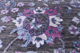 Grey Modern Hand Knotted Wool & Silk Rug - 8' 1" X 10' 3" - Golden Nile