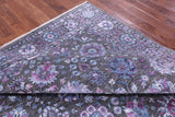 Grey Modern Hand Knotted Wool & Silk Rug - 8' 1" X 10' 3" - Golden Nile