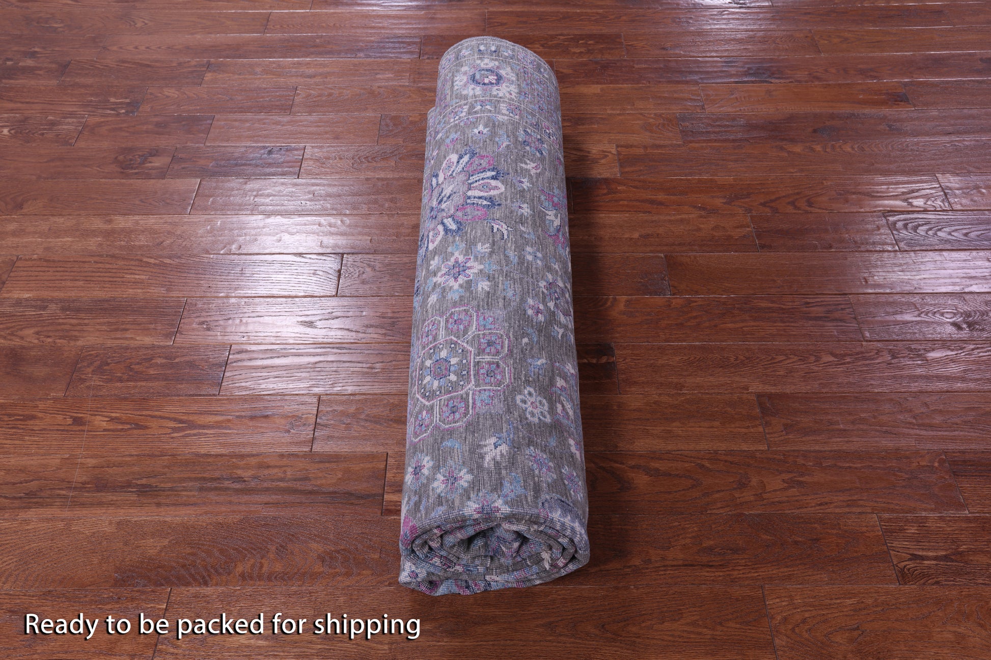 Grey Modern Hand Knotted Wool & Silk Rug - 8' 1" X 10' 3" - Golden Nile